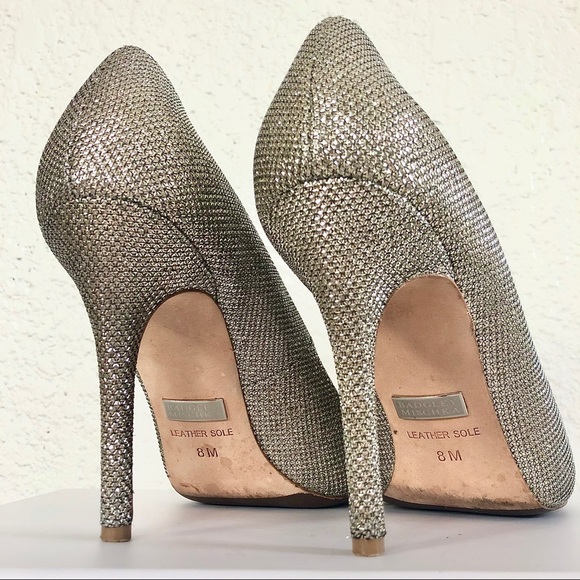 BADGLEY MISCHKA SPARKLY POINTED TOE STILLETOS - Picture 4 of 7